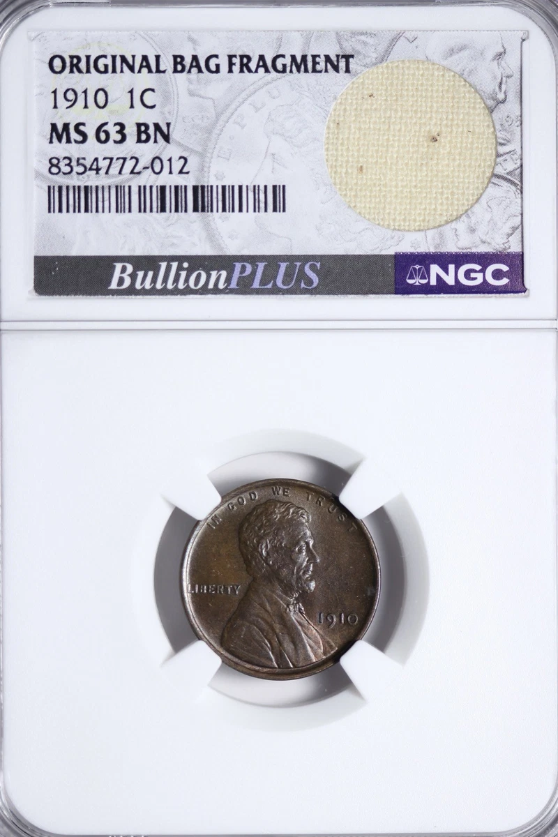 Uncirculated 1910 Year Lincoln Wheat US Small Cents (1909-1958