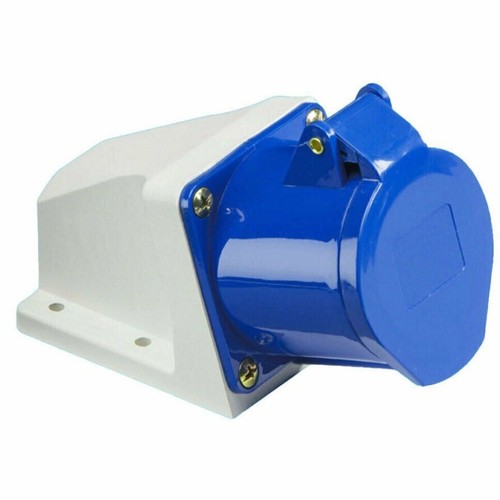 1X New Mains Hook Up Socket Inlet Female W/ Flap Camper Caravan 16A 220V - Picture 5 of 10