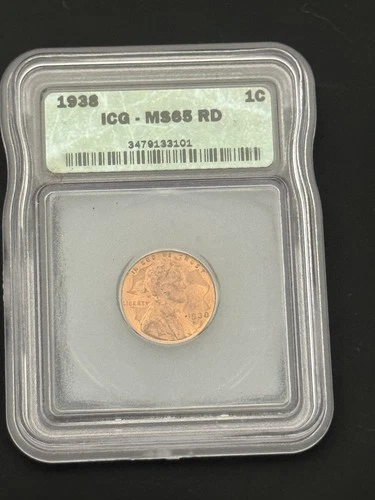 1938 MS65 RD 1C penny ICG Certified