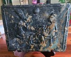 LARGE EGYPTIAN & ANCIENT ALIENS CARVED DISPLAY PLAQUE! RARE BLACK JADE w/ PYRITE — photo 6