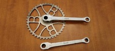 GUARNITURA BIANCHI 3B ZAFFIRO 1951 CORONA PADELLA VINTAGE FIXED CRANKSET クランクセット