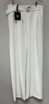 NWT NU DENMARK Womens OANA Asymmetrical Fly Trousers Pants Off White Size 6
