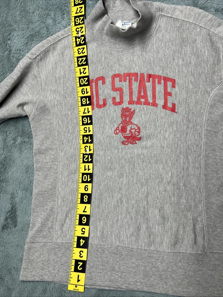 Sudadera Vintage Champion Tejido Inverso NC State Mujer S Gris Foto 3 de 4