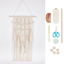 DIY Macrame Kit for Adults Beginners Bohemian Macrame Wall Hanging Ornament C...