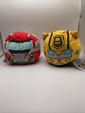  2 Transformers Reversible Mini Plushie Bumblebee And PRIME 