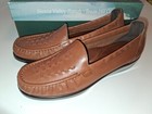 VINTAGE NOS SAS WEAVE CHESTNUT BROWN LEATHER SHOES FLATS SIZE 7.5 S NO WEAR  — photo 2