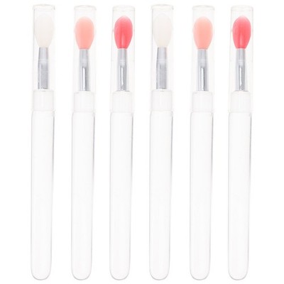 6 Pcs Lippenpinsel Silikon Lippenstift-applikator Aus Make -up -Lippenbürste