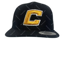 The Classics Yupoong Adjustable Snapback Black Baseball One Size Cap Hat C LOGO