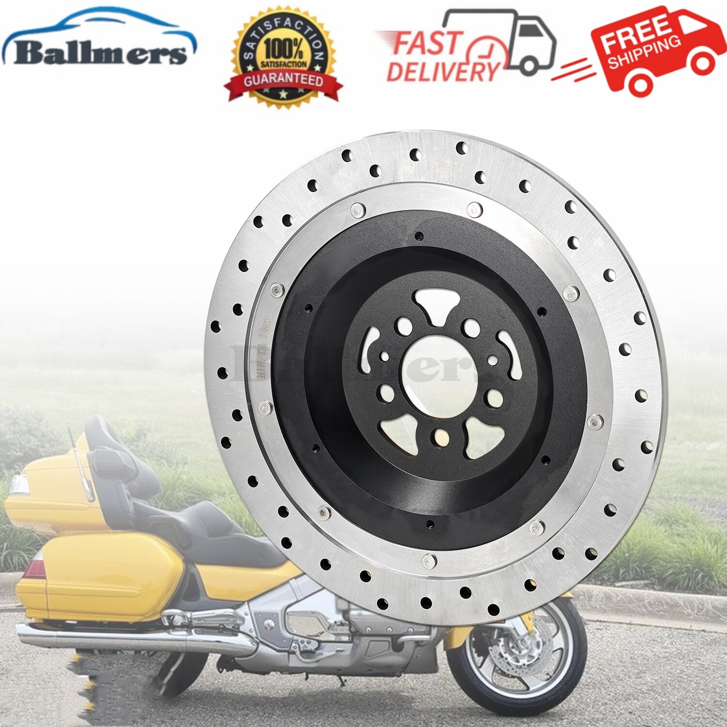 01-17 Honda GL1800 Goldwing Rear Brake Caliper Pads & Rotor Kit