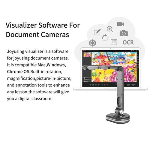 JOYUSING V500S USB 2-in-1 Document & Book Webcam with Auto M1G6 - Afbeelding 5 van 11