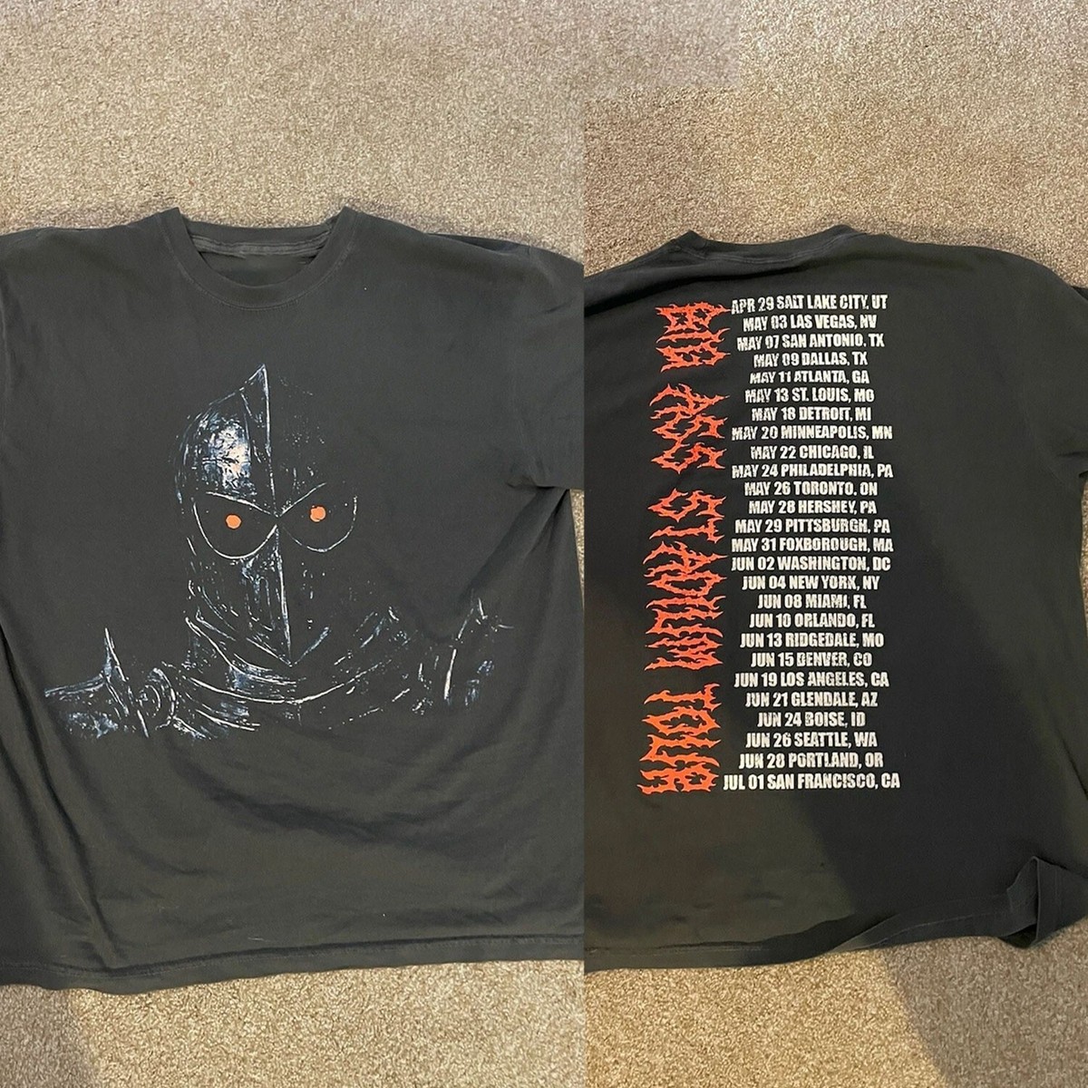 Post Malone Knight Graphic T-Shirt 2025 Big Ass Stadium Tour 