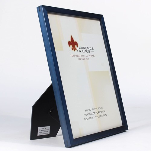 Lawrence 8.5x11 Wood Document or Picture Frame Blue (Same Shipping Any Qty) - Picture 3 of 5