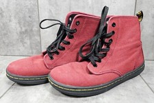 Dr Martens Shoreditch Womens 7 Canvas Lace Ankle Boots Shoes Docs Combat