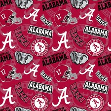 NCAA University of Alabama Tone on Tone AL-1178 Cotton Fabric by the Yard