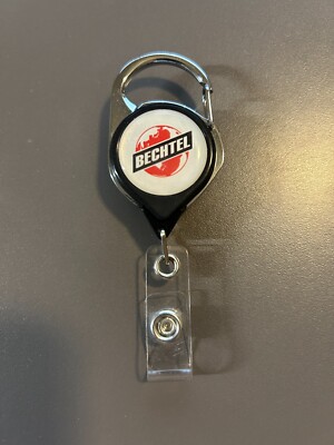 Bechtel Corporation ID Badge Reel Retractable Clip or Hook Holder | eBay