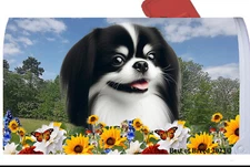 Japanese Chin Summer Flowers Mail Box Cover