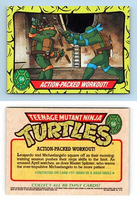 Action-Packed Workout #56 Teenage Mutant Ninja Turtles 1989-90 Topps Card
