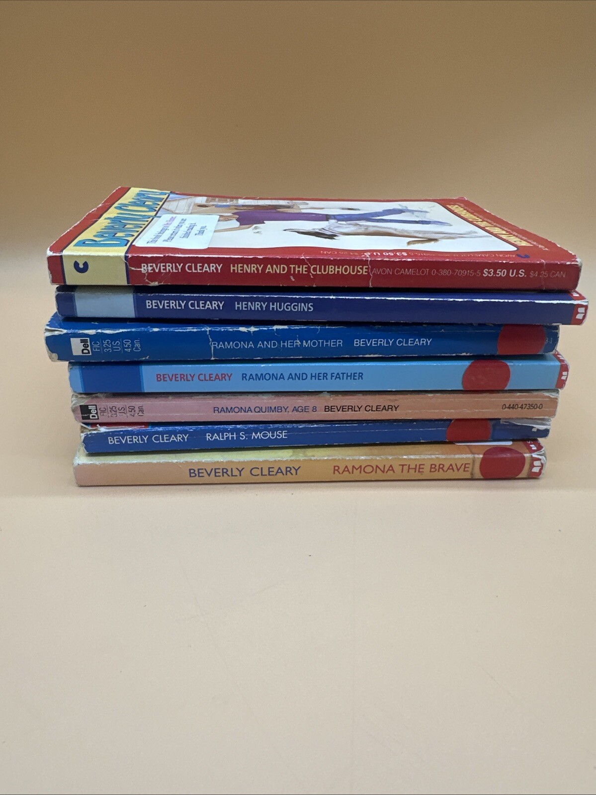 Beverly Cleary Book Lot of 7 Paperback Books Vintage Ramona Henry Huggins