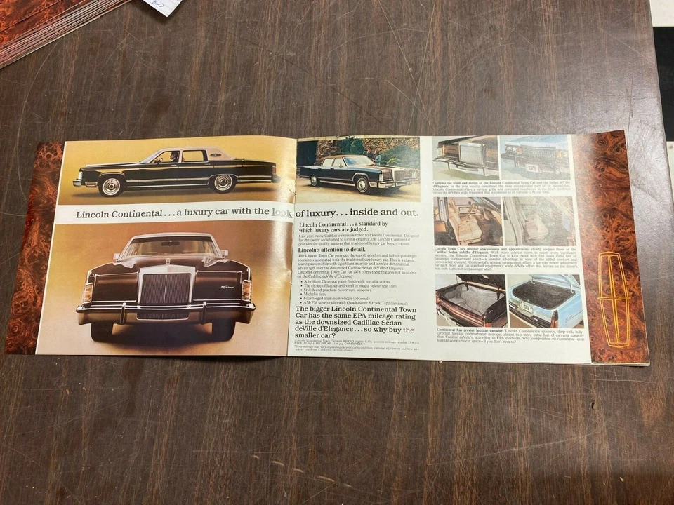 1978 LINCOLN CONTINENTAL VERSAILLES MARK V CARTIER COLLECTOR SALES BROCHURE BOOK - Image 2 of 4
