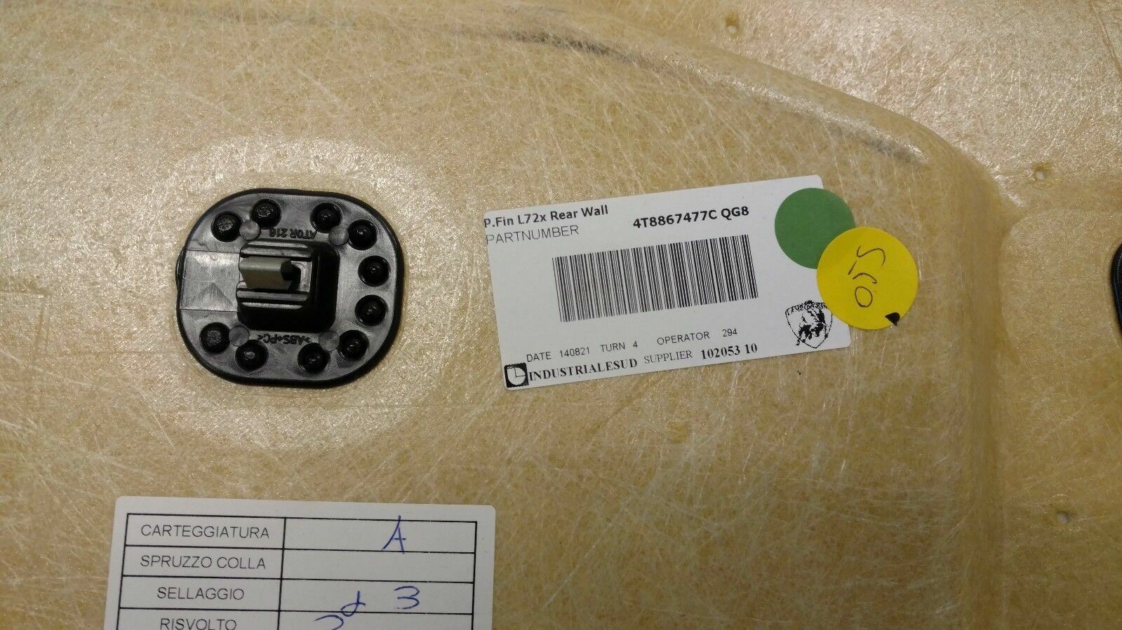 LAMBORGHINI HURACAN INTERIOR REAR BACK COVER PANEL OEM 4T8867477C