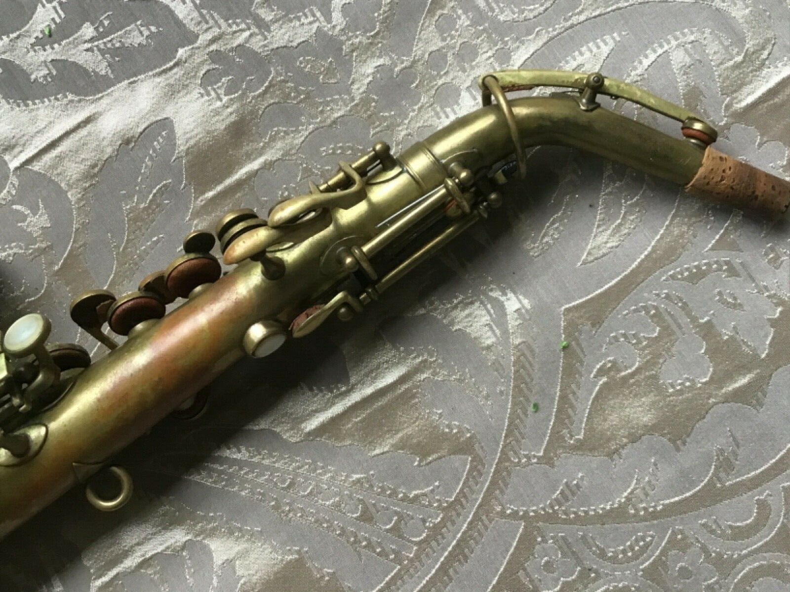 ANTIQUE RARE BUESCHER CURVED SOPRANO SAXOPHONE ELKHART IND. SERIAL