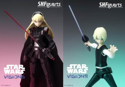 Shf sh figuren am karre star wars visions shf bandai luke joda darth vader ...