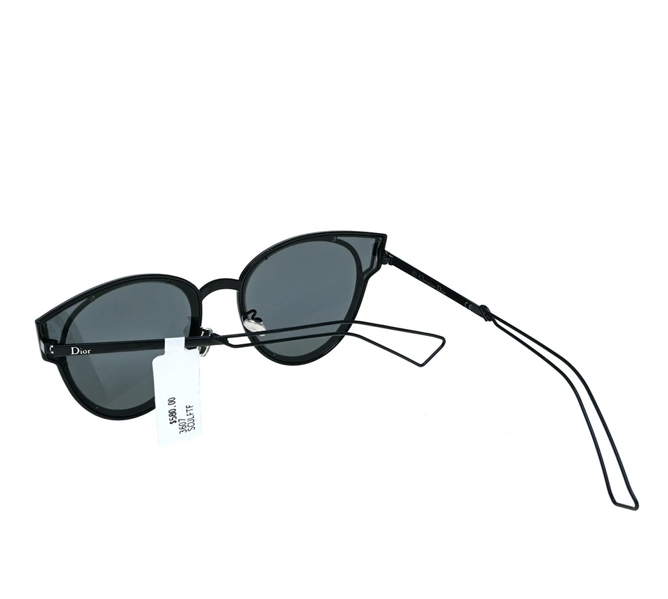 Gafas de sol DIOR para mujer esculpidas 65 mm ojo de gato en negro/gris R1540 Foto 3 de 4