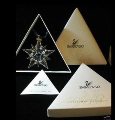2001 Swarovski~Snowflake STAR Annual Christmas ORNAMENT~Holiday