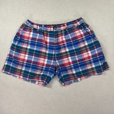 Chubbies USA Shorts Youth Boys XL 30x5 Blue Plaid 100 Cotton Summer Boardwalk