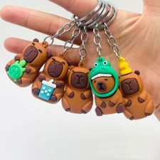 Cute Capybara Keychain Cartoon Car Key Ring New Doll Bag Pendant Decoration Gift
