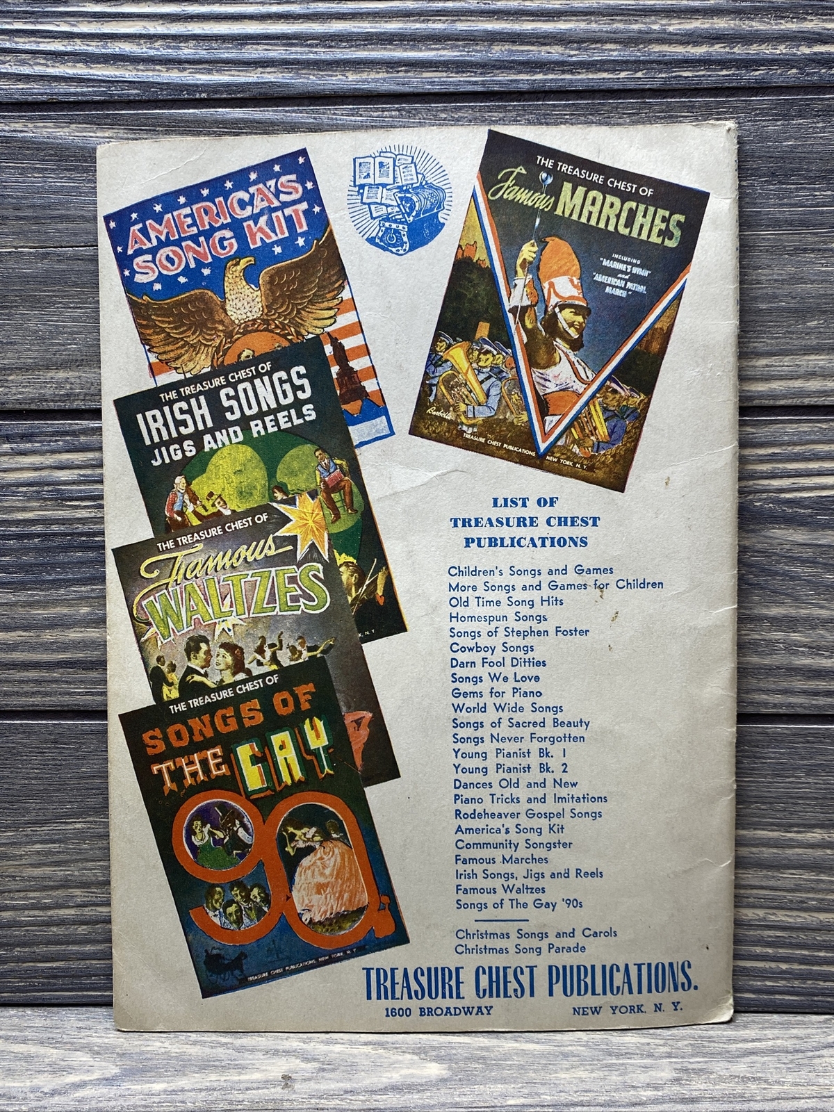 Vintage Sheet Music Treasure Chest of Old Time Song Hits 1935 Various