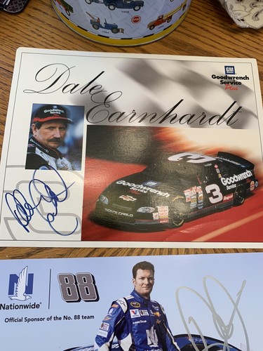 DALE EARNHARDT SR Auto GORDON,JIMMY JOHNSON,KYLE BUSCH,LARSON,DALE JR AUTOGRAPHS