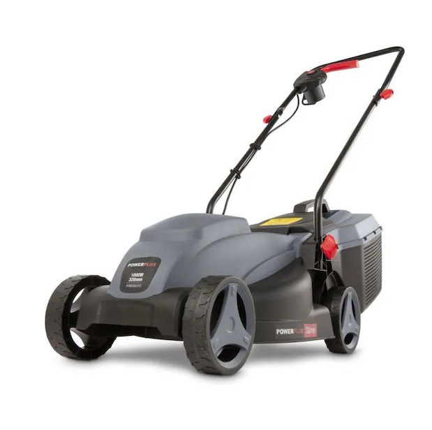 Tondeuse à gazon électrique compacte de 1200W pour petit jardin avec bac collecteur de 30L