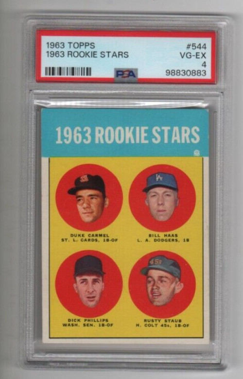 1963 Topps Rusty Staub Rookie card #544 PSA 4 Houston Colt 45s