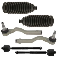Lemforder 6pc Inner Outer Steering Tie Rod Ends & Boots Kit For C216 W221 4Matic