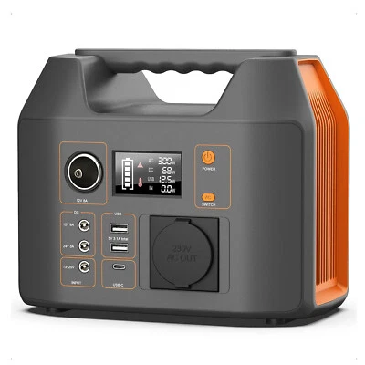 MARKENLOS 300W Tragbare Powerstation 296WH 230V Solargenerator für Camping Reise Haushalt