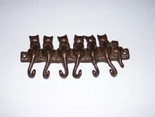 Seven Cats Wall Mounted Brass  Tail Hook Hanger key hook