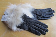 UGG Smart Glove Toscana Shearling Cuff Gloves Chestnut Large Leather New 130