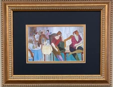 Patricia Govezensky "Cafe Royal" Custom Framed  Post-Impressionism  New Art