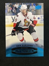 15-16 UD Overtime Hockey Blue Foil Parallel 17 Erik Karlsson