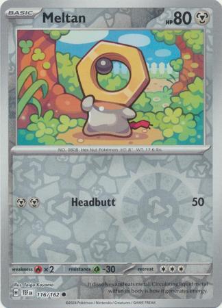MELTAN 116/162 TEMPORAL FORCES POKEMON (REVERSE HOLO, NM)