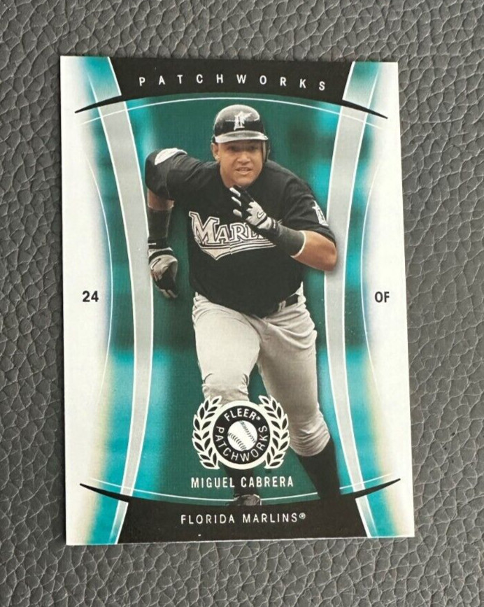 2005 Fleer Patchworks Baseball Card #2 Miguel Cabrera - Florida Marlins