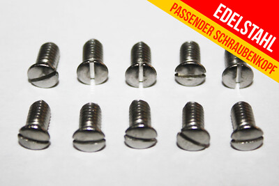 10 x Schrauben Drosselklappe M4x8 Weber DCOE, IDF Vergaser throttle shaft screws