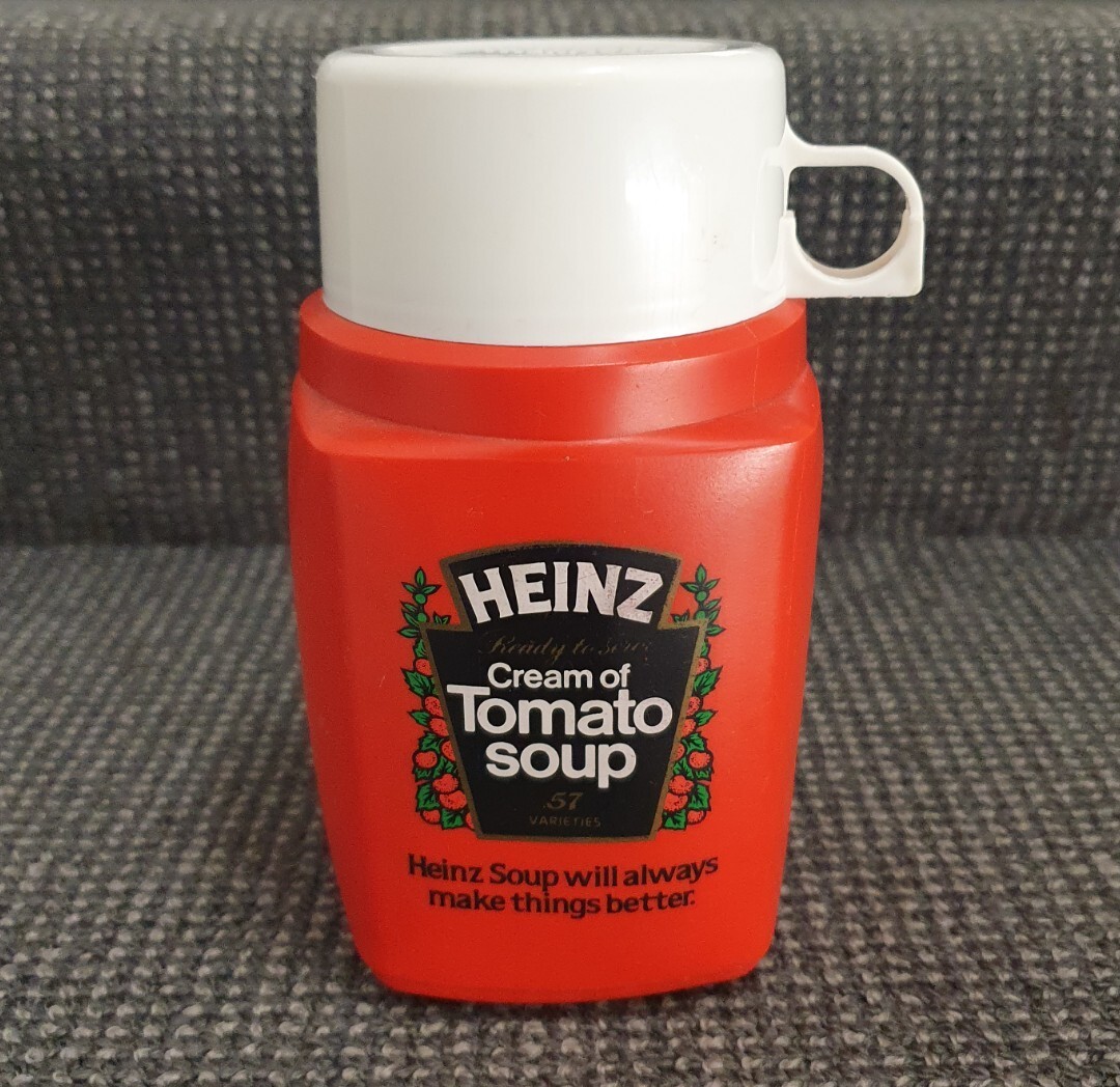 🔶️HEINZ VINTAGE CREAM OF TOMATO SOUP THERMOS ROUGHNECK FLASK CUP