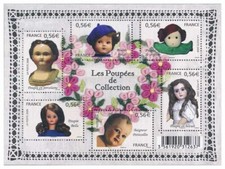 Lot 2009 stamp bloc feuillet YT F4394 poupées collection FDC NEUF ** MNH LUXE