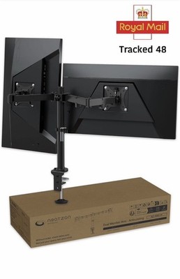 Neatzon 13-27'' Dual Monitor Arm Schreibtisch Halterung Ständer max 8kg VESA 75/100 Blck ARM-01
