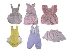 VTG Lot of Baby Girl Sleeveless Rompers Mixed Lot 0-9 Months