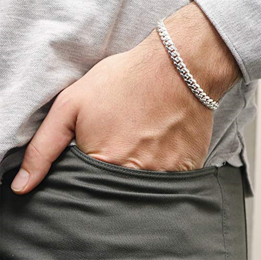 Collana BOSTON 8mm In Serpentino, Larvikite E Perle In Argento 925 - Foto 5