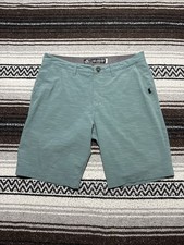 Rip Curl Boardwalk Striped Board Short Green Mens Size 34 Casual Surf Shorts
