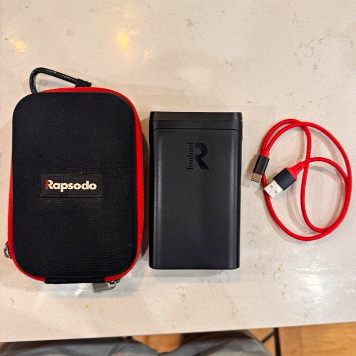 Rapsodo MLM Golf Launch Monitor Red/Black w/ Carrying Case & USB Cable